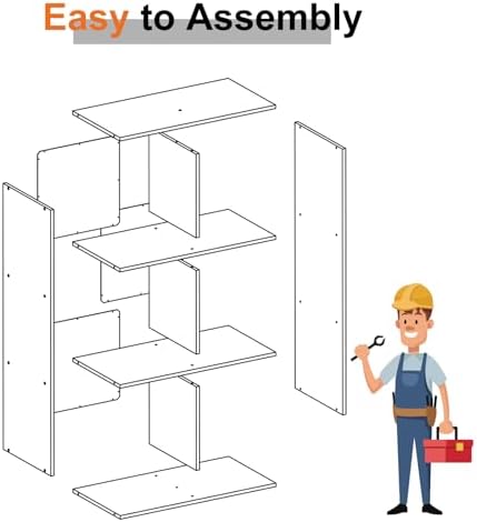 Sweetcrispy 6 Cube Storage Organizer, Stackable Modular Bookcase Shelf - Image 6