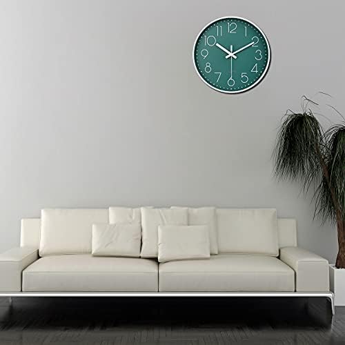 jomparis 12 Inch Silent Non-Ticking Battery Operated Round Wall Clock Easy to - Image 6