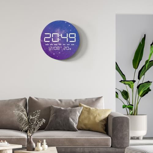 Digital Wall Clock, LED Scorpio Design, Temperature Display - Image 7