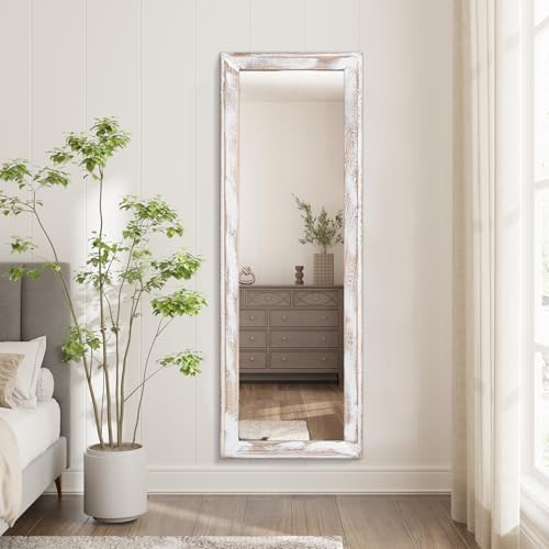 AAZZKANG Wall Mirror Full Length Rustic Wood Framed Large 47"x16" - Image 7