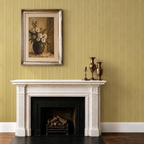 JiffDiff Khaki 3D Embossed Textured Peel Stick Wallpaper 17.3"x400" - Image 6