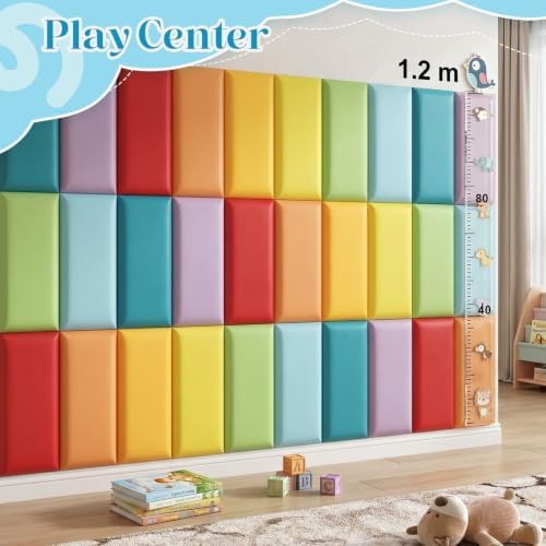 48 Pack Wall Padding Headboard 15.75" x 7.87" x 1.18" Rainbow Colors - Image 6