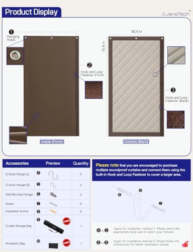 JaneTech Soundproof Curtains for Bedroom, Studio & Home Office, Sound Dampening - Image 7