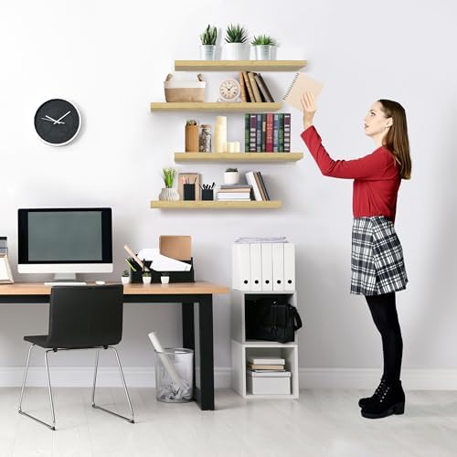 Sorbus Floating Shelves for Wall, Wood Wall Storage - Image 6
