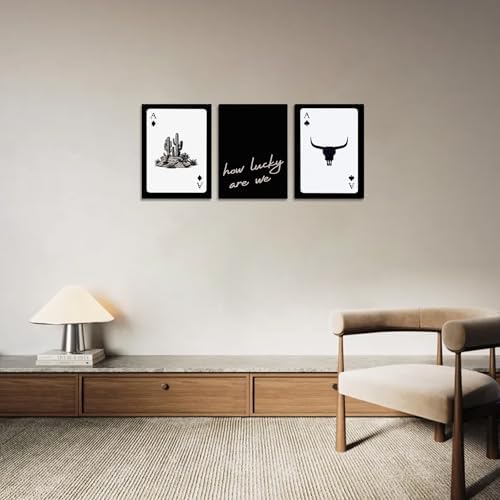 Western Wall Decor Living Room, Southwestern Cowboy How Lucky Are We Wall Art - Image 7