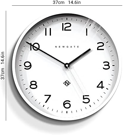 NEWGATE® Number Three Echo Wall Clock | Modern Round Clock | 14.5 inch | White - Image 6