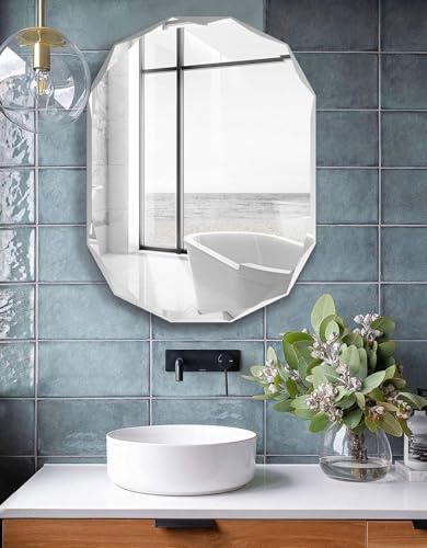 24x36 Inch Bathroom Mirrors for Over Sink, Round Frameless Mirrors for Wall - Image 7