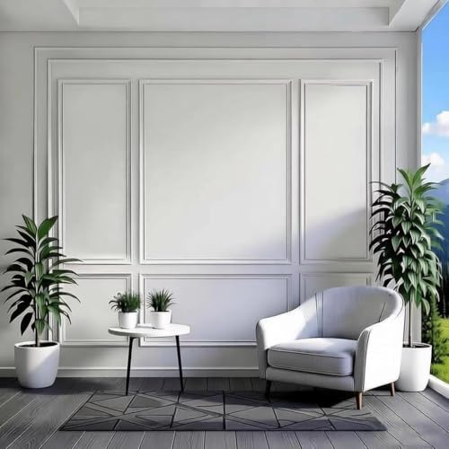 NeatiEase Peel and Stick Wall Molding Kit 6-Frame Pre-Made, Ready-to-Assemble - Image 6