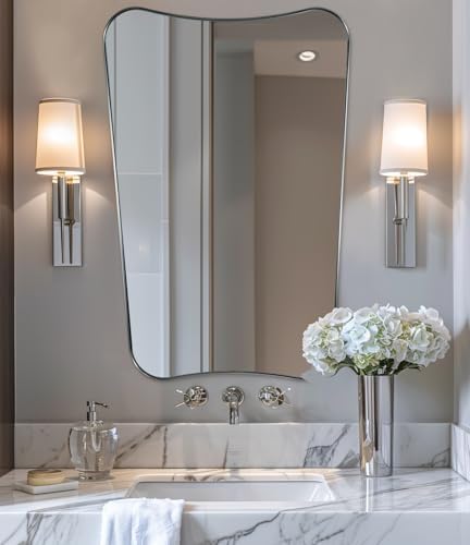 ANDY STAR Chrome Bathroom Mirror 24x36, Bathroom Mirror - Image 6