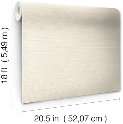 RoomMates Stella Cream Grasscloth Peel and Stick Wallpaper, RMK12775PL - Image 6
