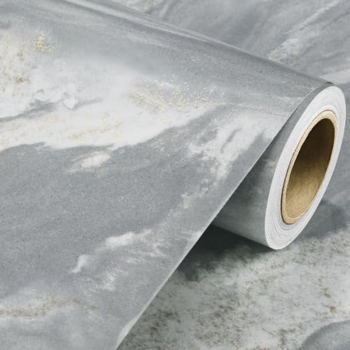 Livelynine White Blue Marble Contact Paper Peel Stick Countertop Wallpaper - Image 7