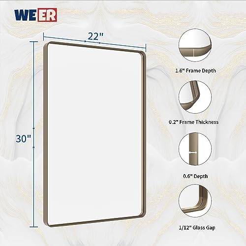 WEER Bronze Bathroom Vanity Mirror 22X30 Inch - Image 6
