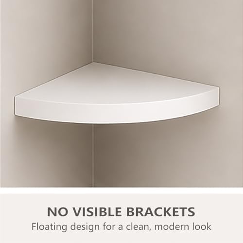 ZGZD Corner Shelf Invisible Wall Mounted Shelves Radial Shape Perfect - Image 7