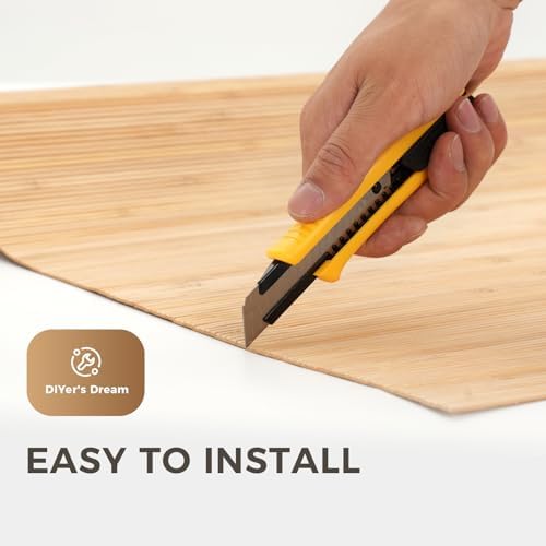 OUZUGIE 1 Pack 96x24 Inch Natural Bamboo Wall Panel - Image 6