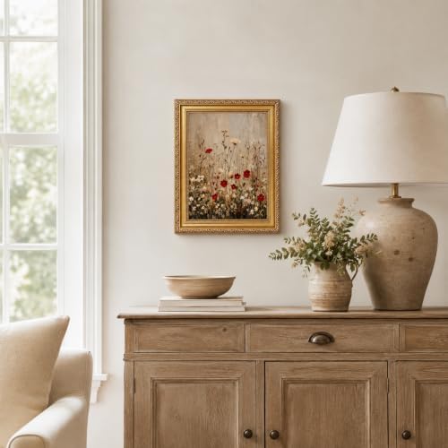 Framed Wildflower Canvas Wall Art, Neutral Plant Picture Wall Decor11x9in - Image 7
