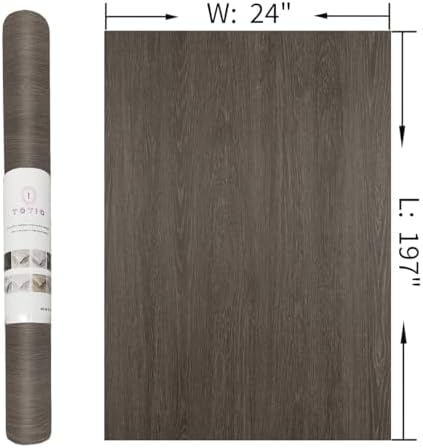 24x197inch Extra Wide Wood Grain Wallpaper Peel Stick Chocolate Brown Dark - Image 7