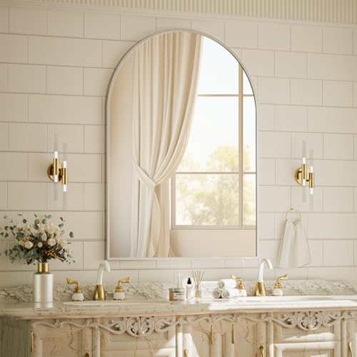 BEAUTYPEAK 30"x40" Arch Bathroom Wall Mirror - Image 6