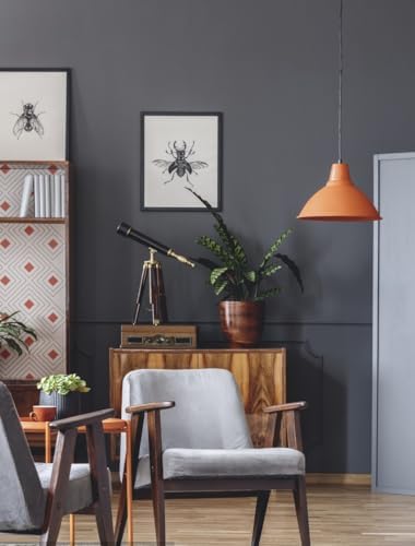 15.7"x394" Dark Grey Peel and Stick Wallpaper - Image 6