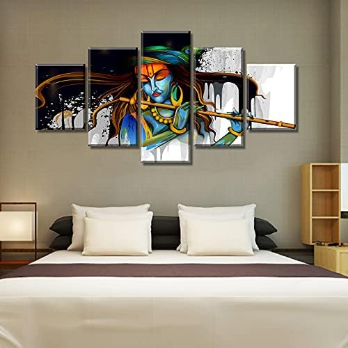 DJSYLIFE Hindu God Krishna Canvas Wall Art - Image 6