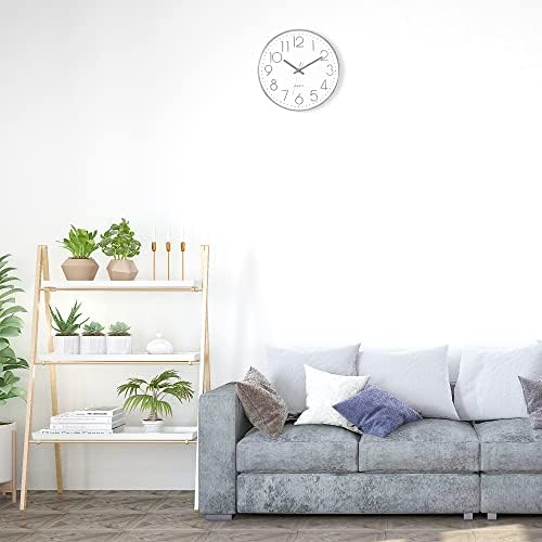 Foxtop 12" Modern Wall Clock Silent Battery Operated Analog Clock - Image 6