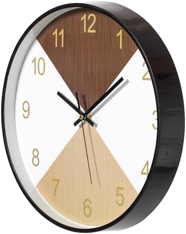 Clockswise Bulk Set of 20 PC 12" Decorative Modern Round Wood- Looking Plastic - Image 7