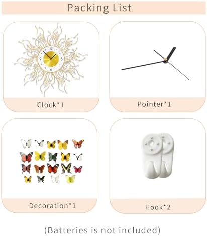 FLEBLE Decorative Large Wall Clocks Modern Clock Silent Battery Operated - Image 7