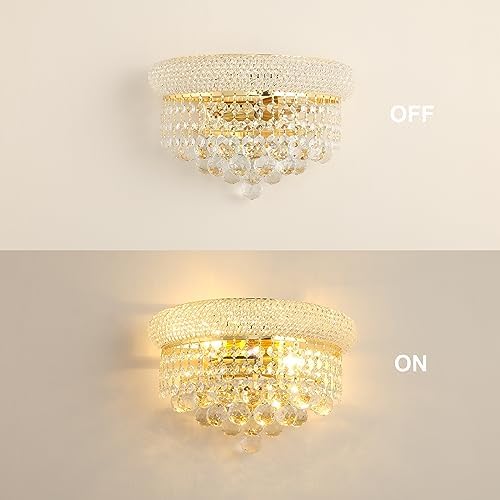 2-Lights Empire Crystal Wall Sconce Light - Image 6