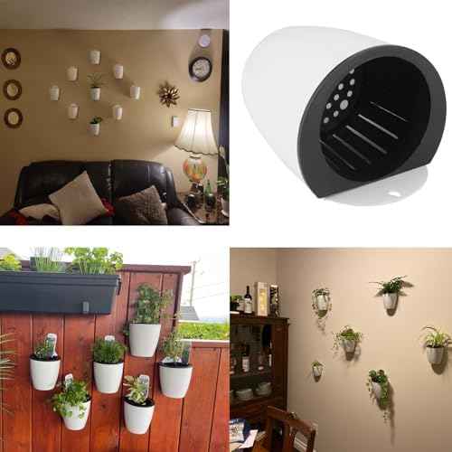 LEXININ 10 Pack 5 Inch Self Watering Hanging Planters, Vertical Flower Pot - Image 7