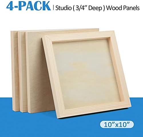 Falling in Art 4 Pack 10x10’’ Unfinished Birch Wood Panels Kit - Image 6