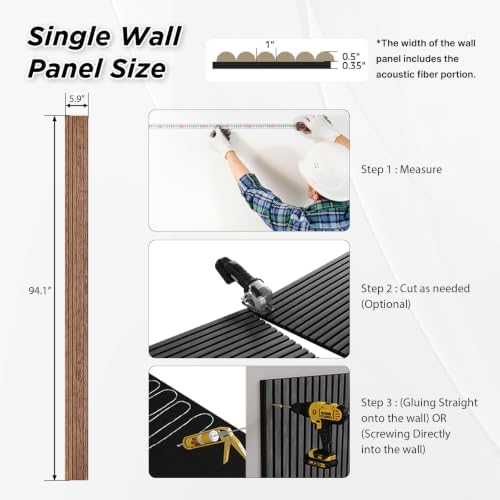 SMARTSTANDARD Wood Fluted Acoustic Wall Panels - Image 6