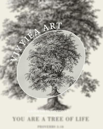 VIYYIEA Vintage Christian Wall Art, Sketch Oak Tree Framed Pictures - Image 7