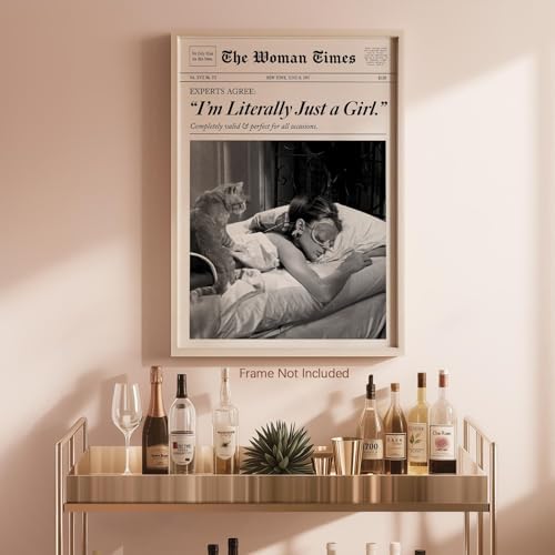 Trendy Newspaper Wall Art 20x30in Unframed Fashion Black and White Decor - Image 4
