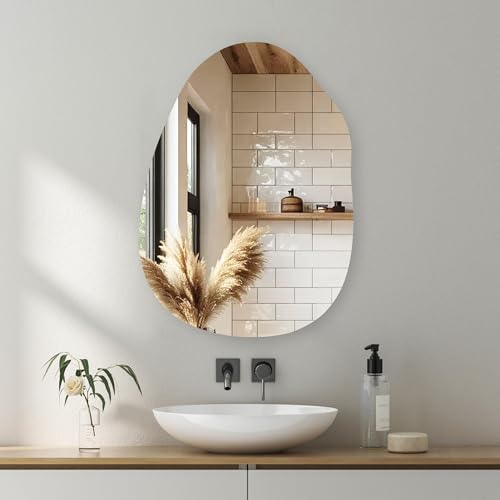 22x30 Inch Irregular Black Framed Wall Mirror - Image 7