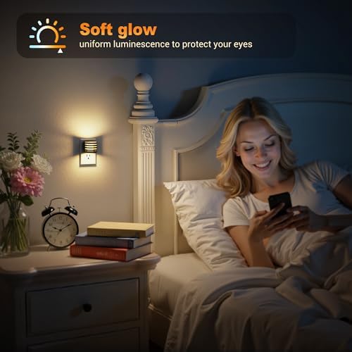 JandCase LED Night Light, Night Lights Plug into Wall Dusk to Dawn Sensor - Image 6