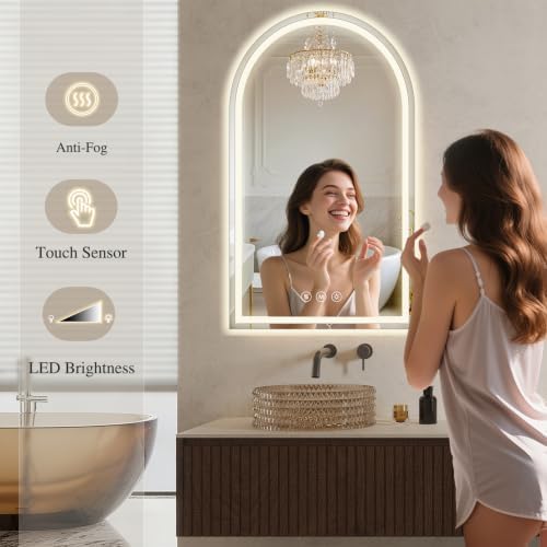 Arched LED Bathroom Mirror - Image 6