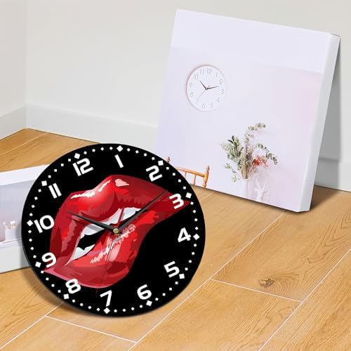 Red Lip Wall Clock - Image 6