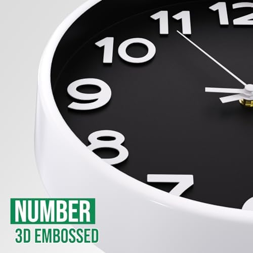 Wall Clock Silent Non-Ticking Battery Operated Indoor Analog Simple Style - Image 6