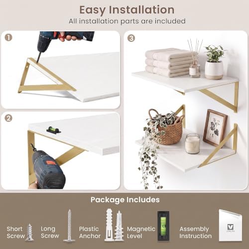 White Wall Shelves 48x6 Inch - Image 6