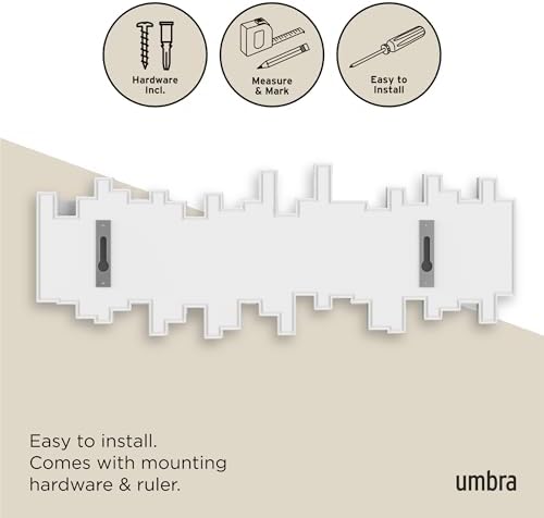 Umbra Sticks Wall Mount Coat Rack, 5 Hook Retractable Pegs - Image 6