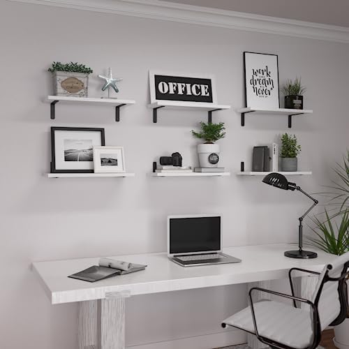 WOPITUES Floating Shelves Set of 6 - Image 7