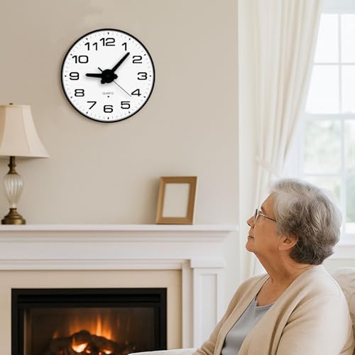 JoFomp Lighted Wall Clocks Battery Operated, 8 Inch Small Wall Clock - Image 6
