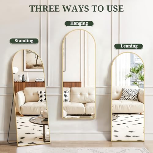 Mirror Full Length 56"x15", Arched Full Body Floor Mirrors - Image 6