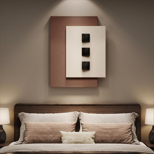 3D Modern Abstract Wall Art for Living Room, Wood Textured Artwork for Wall - Image 6