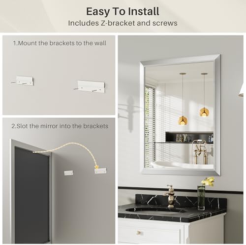 Briivue Bathroom Wall Mirror, 36x36 Inch - Image 6