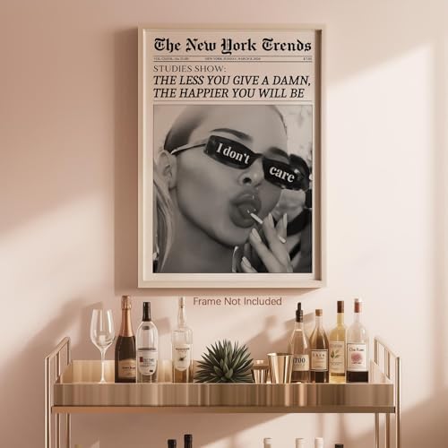 Trendy Black and White Newspaper Wall Art 8x12 in Unframed Vintage Magazine - Image 6