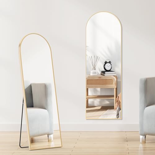 OLIXIS 56"x15.5" Arched Full Length Gold Mirror - Image 6