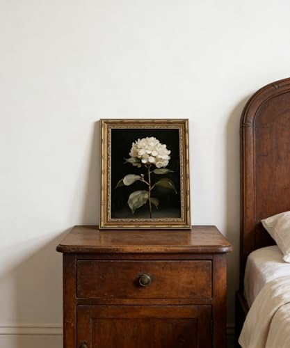 Vintage Gold Framed Wall Art White Hydrangea Wall Art Vintage Botanical Floral - Image 7