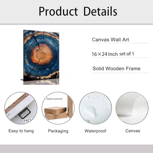 Tree Ring Wall Art Framed, Modern Nature Decor - Image 7