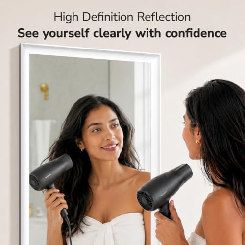 USHOWER 2 Pack 24x36 Inch White Bathroom Mirrors - Image 6