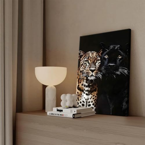 Framed Trendy Leopard Canvas Wall Art Set of 3, Funky Martini Cheetah Pictures - Image 7